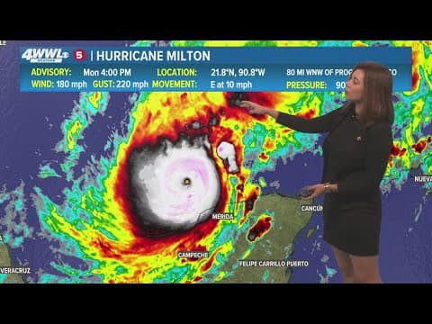 Monday 5PM Tropical Update: Hurricane Milton rapidly strengthening, now a Category 5