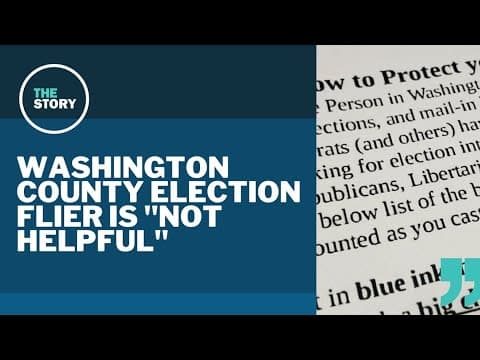 Washington County flier ‘How to Protect Your Vote’ is filled with bad election advice