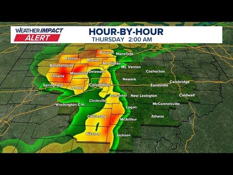 LIVE RADAR: Tracking heavy rain, strong winds moving into central Ohio