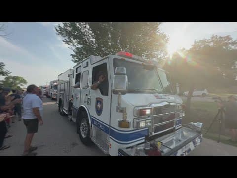 Fort Worth firefighter returns home after being injured in house fire