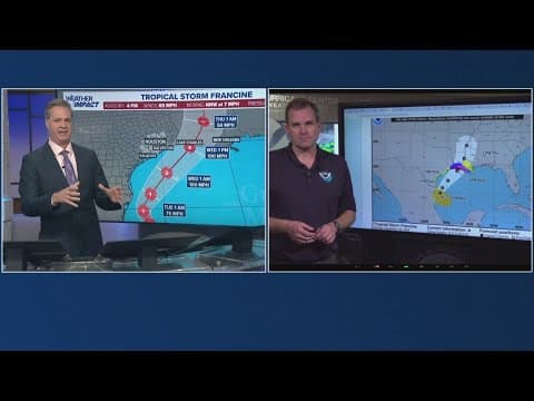 Dr. Michael Brennan speaks with KHOU 11 Chief Meteorologist David Paul about Francine's track