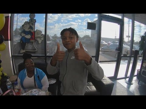 Celebration held for kid injured by car that rammed into Houston barbershop