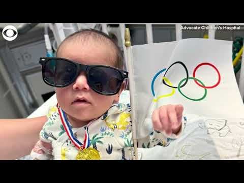 NICU babies dressed in Olympics inspired outfits