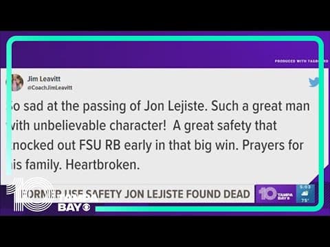 Body of former USF football player identified after being found in South Florida waterway