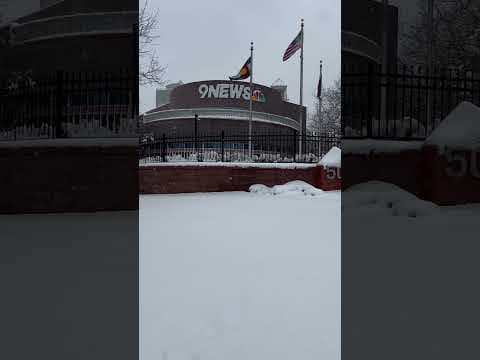 Winter weather hits Colorado: Snow falls outside Denver TV station 9NEWS