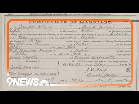Family research unveils Aspen's first marriage from 1882