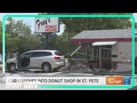 Car crashes into St. Pete donut shop