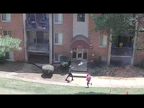 WATCH: Surveillance video shows children playing with fireworks before 2-alarm apartment fire