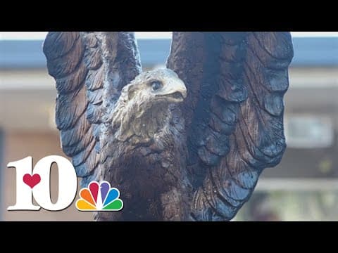 Alcoa Middle celebrates Veterans Day by unveiling bald eagle statue