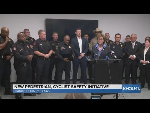 Harris County law enforcement leaders announce pedestrian, cyclist safety initiative