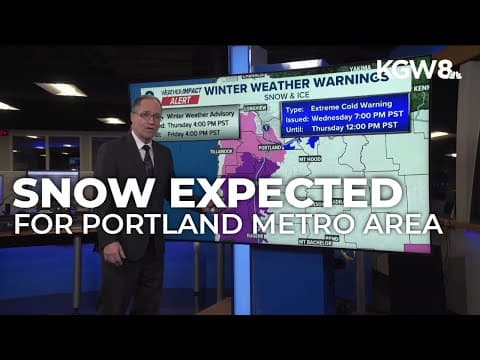 Snow and freezing rain expected in Portland metro starting Thursday morning