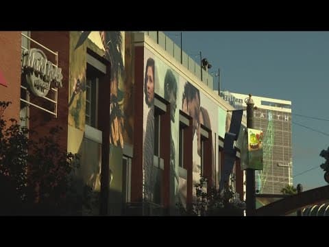Downtown buildings wrapped in ads despite city's signage regulations