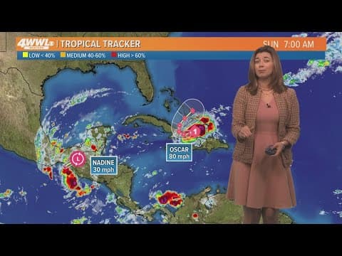 Sunday 7 am Tropical Update: Nadine moves into Central America, Oscar brings impacts to eastern Cari