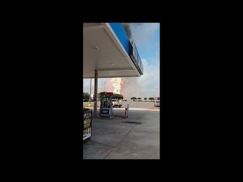 Pasadena pipe line on fire.