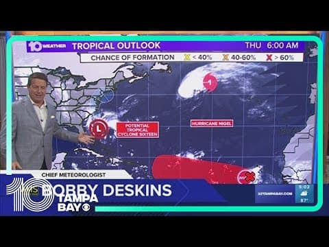 Tracking the Tropics: PTC Sixteen to bring nice weather to Florida