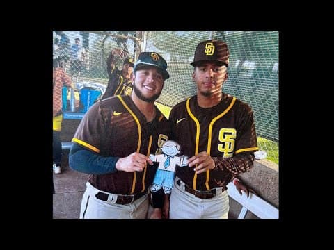 Second-grade project, Flat Stanley hangs out with San Diego Padres Rookie Team