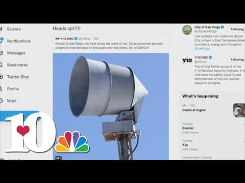 Oak Ridge to work on siren maintenance