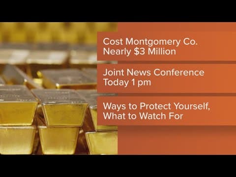 Ongoing scam going around in Montgomery Co. involving gold bars