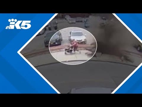 Woman narrowly avoids manhole explosion