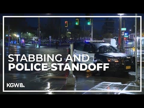 Suspect accused of stabbing woman found on MAX platform barricades inside apartment