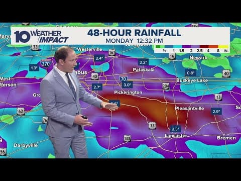 Central Ohio hit with several inches of rain in weekend storms: Here are the rainfall totals