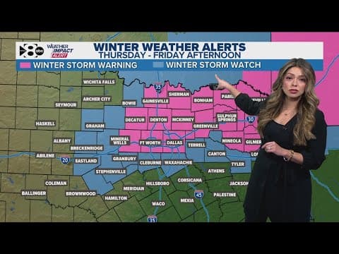 DFW Weather | The timeframe for severe winter weather later this week