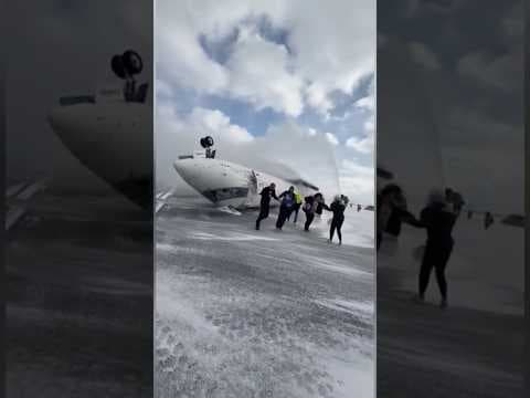 Delta Jet Evacuated After Plane Flips Over