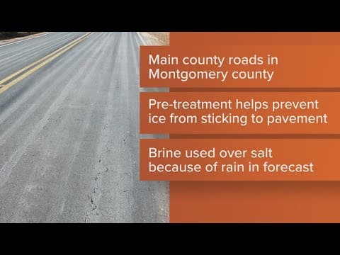 Road crews in Montgomery County preparing for weekend weather storm