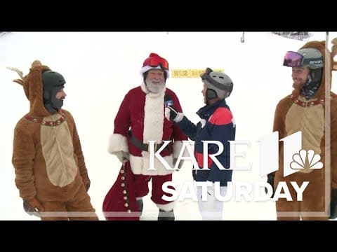 Santa hits the slopes at Afton Alps