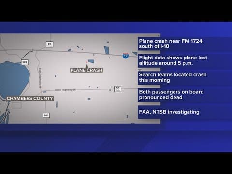 Sheriff's Office: Grandfather, grandson killed in Chambers County plane crash