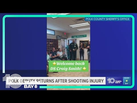 Polk County deputy shot in line of duty returns to work