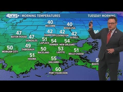 New Orleans 10pm Weather: Northshore light freeze, colder weekend, warm Christmas