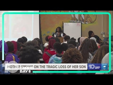 Tampa mom who lost 12-year-old son educates middle schoolers on gun violence