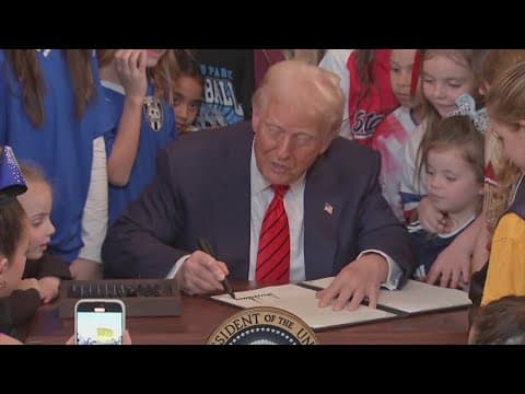 President Donald Trump signs executive order targeting transgender athletes