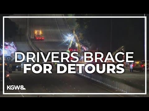 I-5 closure in Southwest Portland begins