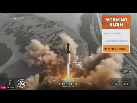 SpaceX launches another Starship rocket after back-to-back explosions, but it tumbles out of control