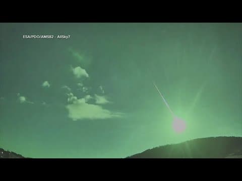 A comet lit up the sky in southern Europe