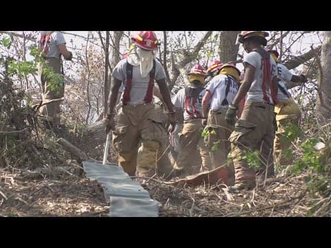 Help arrives to fight fire near New Orleans East