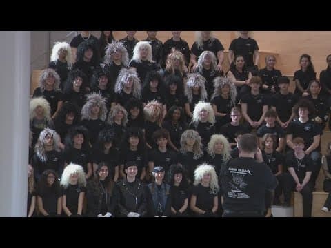 Oakton High School band celebrates winning Metallica competition