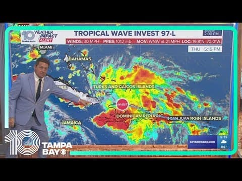 Tracking the tropics: Disturbance in the Atlantic could bring heavy rainfall to Florida