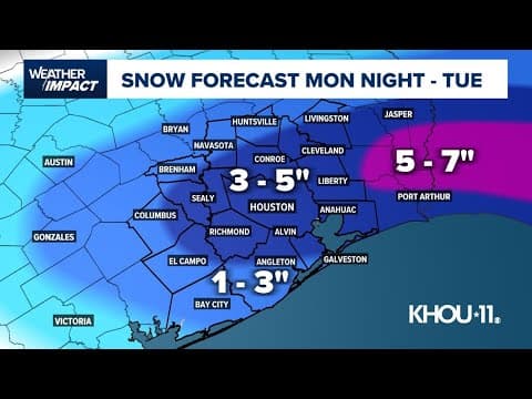 Tracking winter weather on the way to the Houston area
