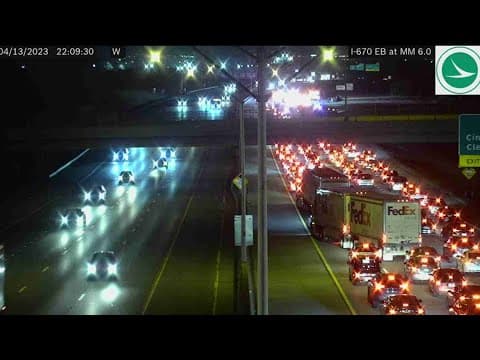 4 injured in 5-vehicle crash on I-670 near Mount Vernon neighborhood