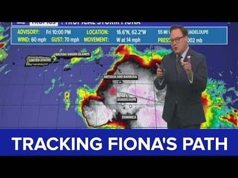 Friday night Tropical Storm Fiona Update - Track continues