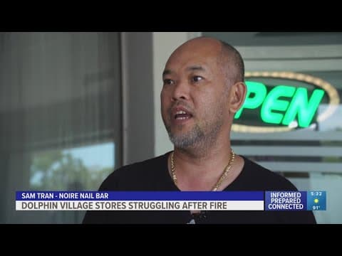 'We’re still here': Businesses at Dolphin Village struggle to survive after fire