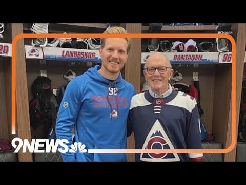Cancer survivor meets Colorado Avalanche team