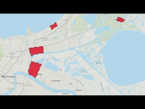 Precautionary boil water advisories issued for multiple New Orleans areas