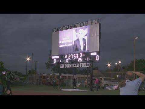 Football field dedicated to Ed Daniels in Kenner, Louisiana