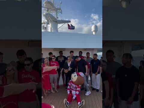 Buckeye Cruise for Cancer 2025 sets sail with Ryan Day and Brutus #shorts