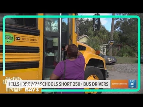 Hillsborough Schools still short of bus drivers. Needs over 250.