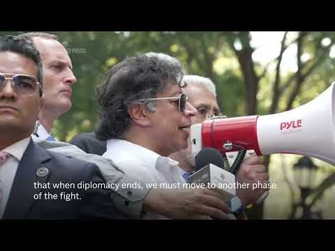 Pro-Palestinian protesters march to the UN as Netanyahu addresses General Assembly